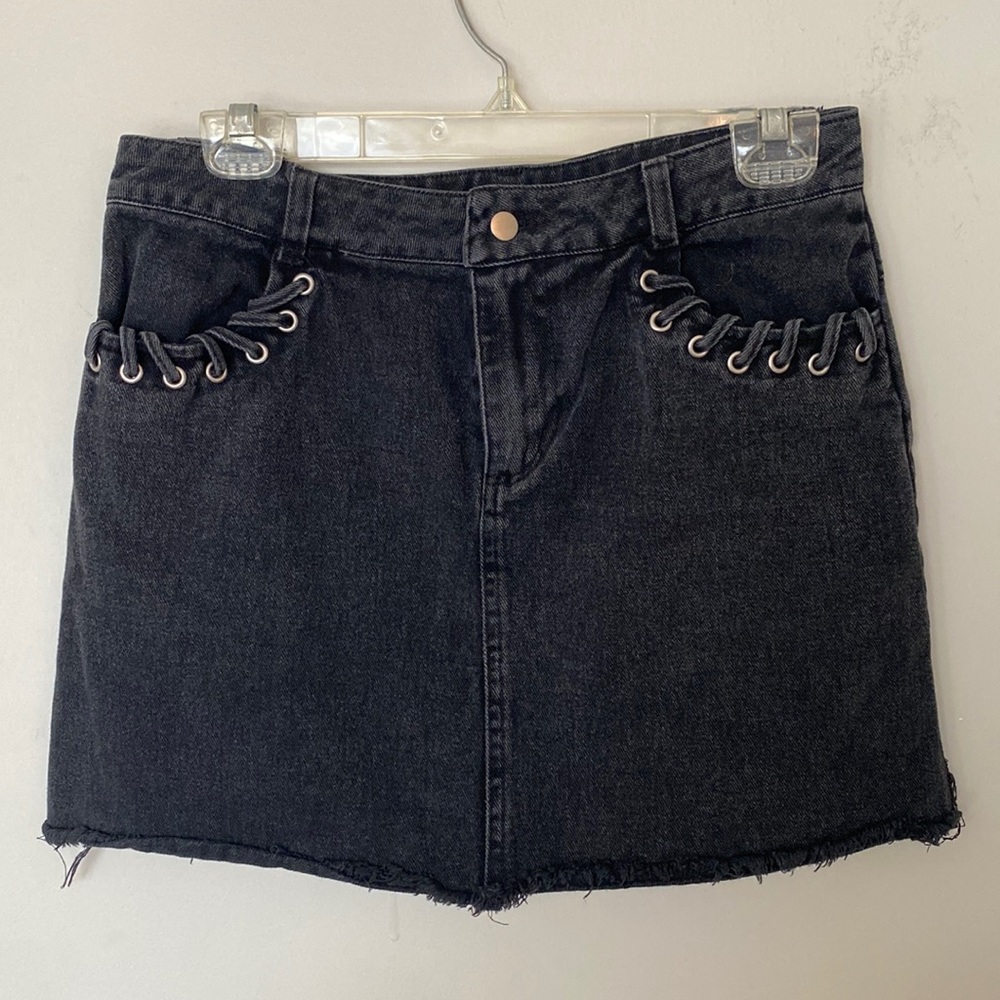 Black Jean Skirt